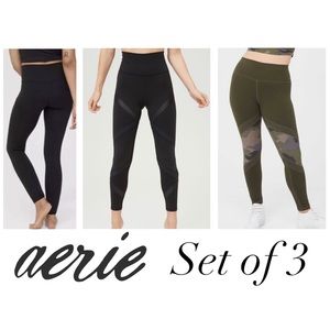 Set of Three XL Aerie Offline Hi Rise The Hugger Leggings XL Short